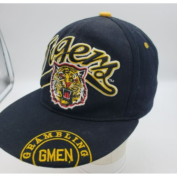 Grambling State Tigers Snapback Hat Cap Black Yellow Embroidered GMEN BigBoy - Picture 2 of 11